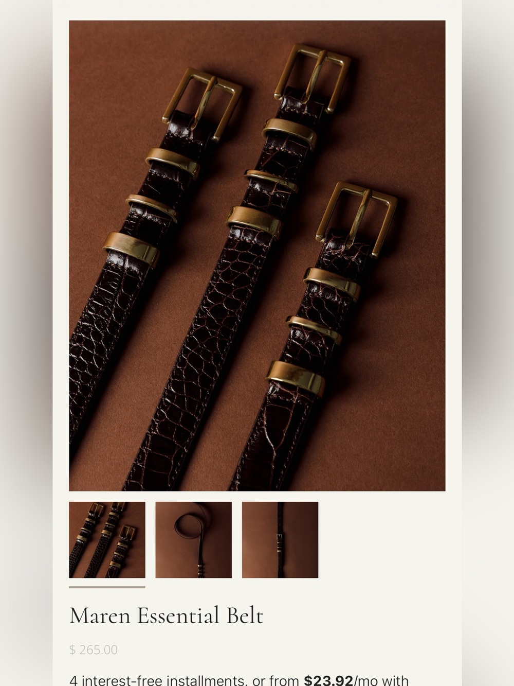 Maran essential belt. Size 2